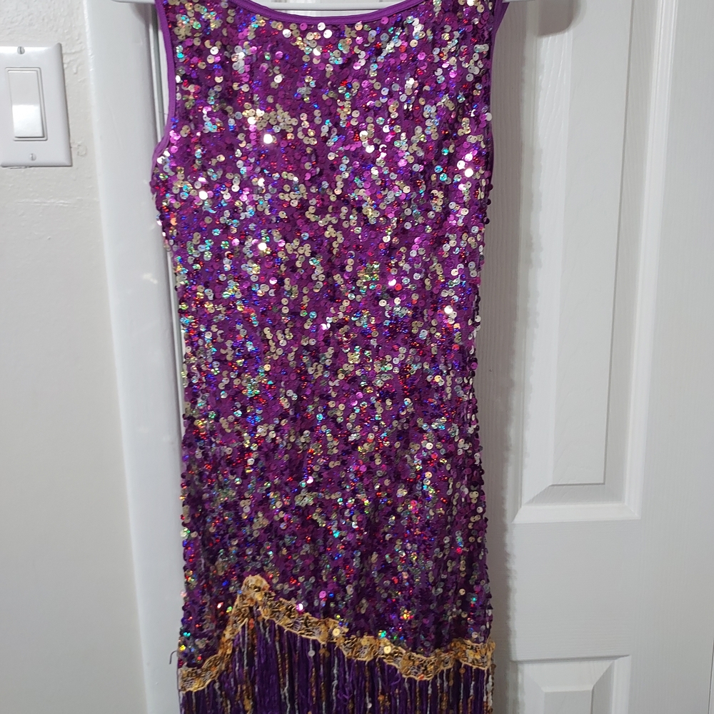 Weissman Purple Sequin Top
